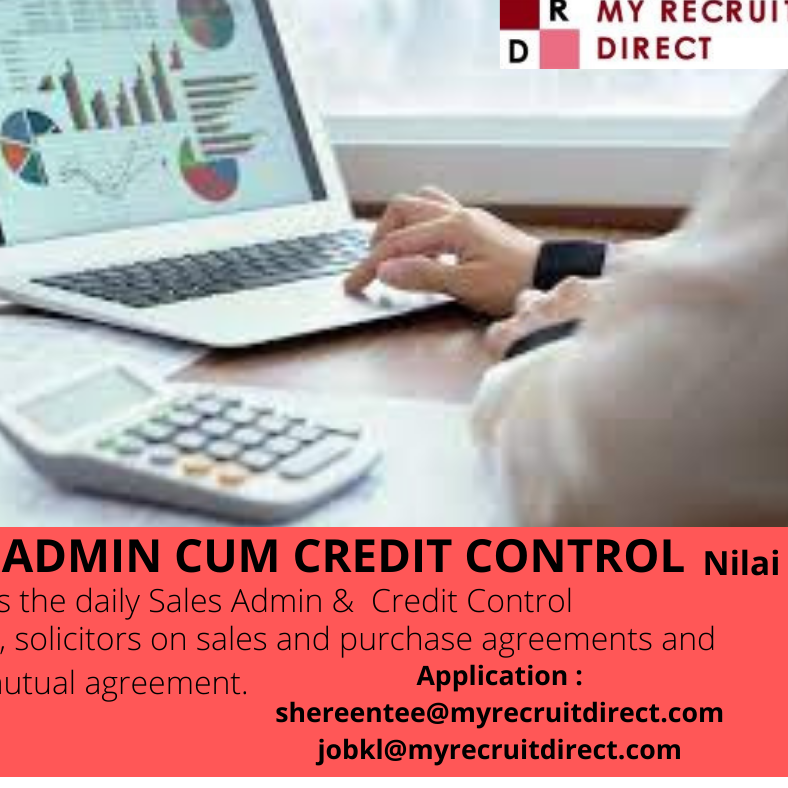 Sales Admin Cum Credit Control Manager